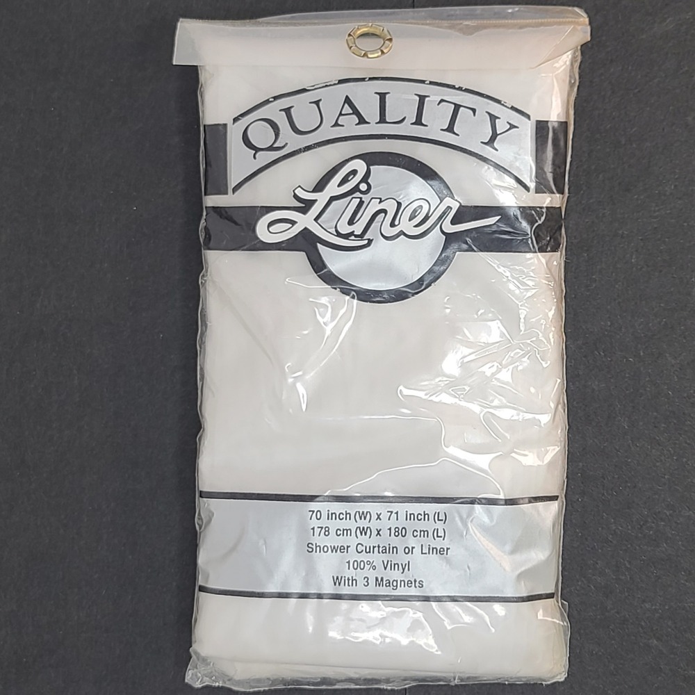 Kmart Quality Liner Shower Curtain Clear 70x71 Vinyl 3 Magnets Vintage
